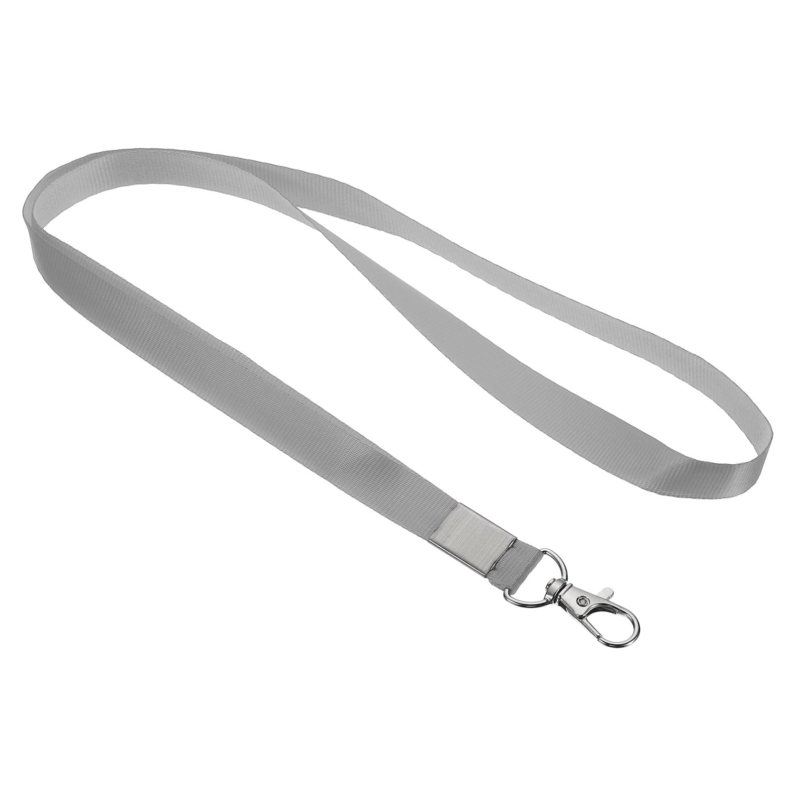 Longe de cou grise PATIKIL de 17 pouces avec mousqueton pivotant pour badge ID - 6