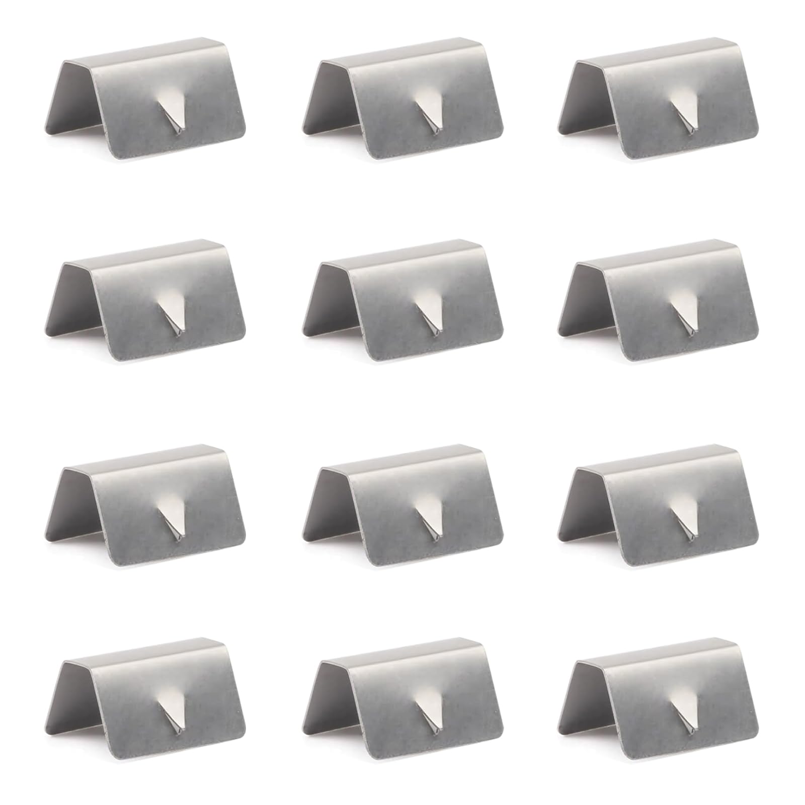 Wind Deflector Clips, Stainless Steel Rain Gutter Clip Replacement, Windproof and Rainproof Design Windshield Fixed Window Clip Set, Compatible with HEKO G3 Sned Accessories (Silver)