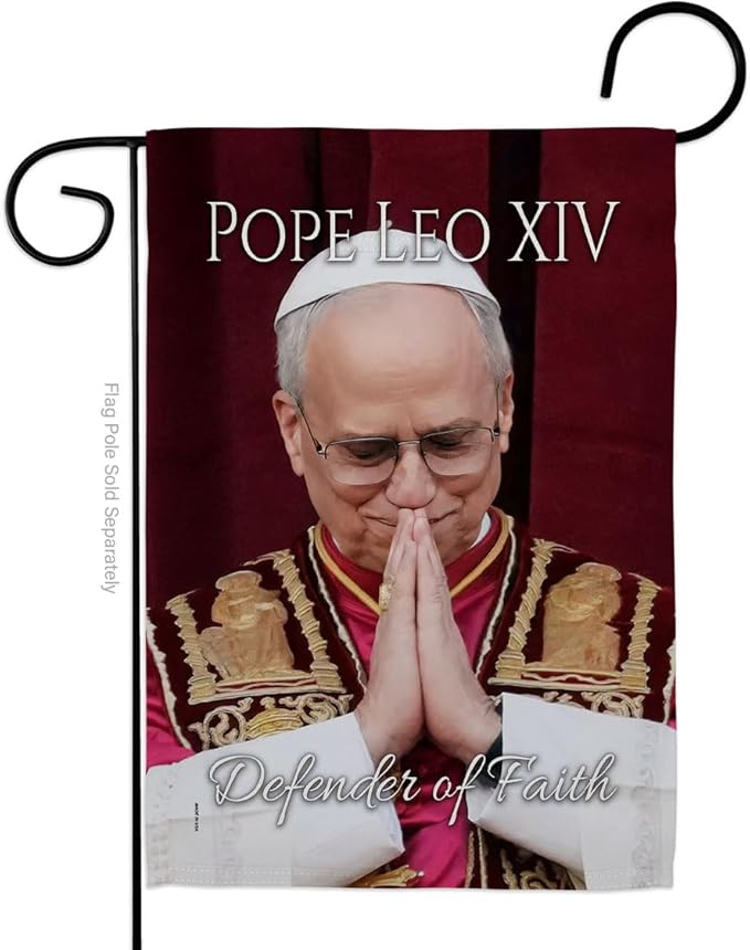 Flag Holy See Picture Prints Vatican Memorabilia Tapestry Catholic Wall Art Canvas Poster Grave Decorations for Cemetery Yard Sign American Papal Door Garden Decor Religious Gifts