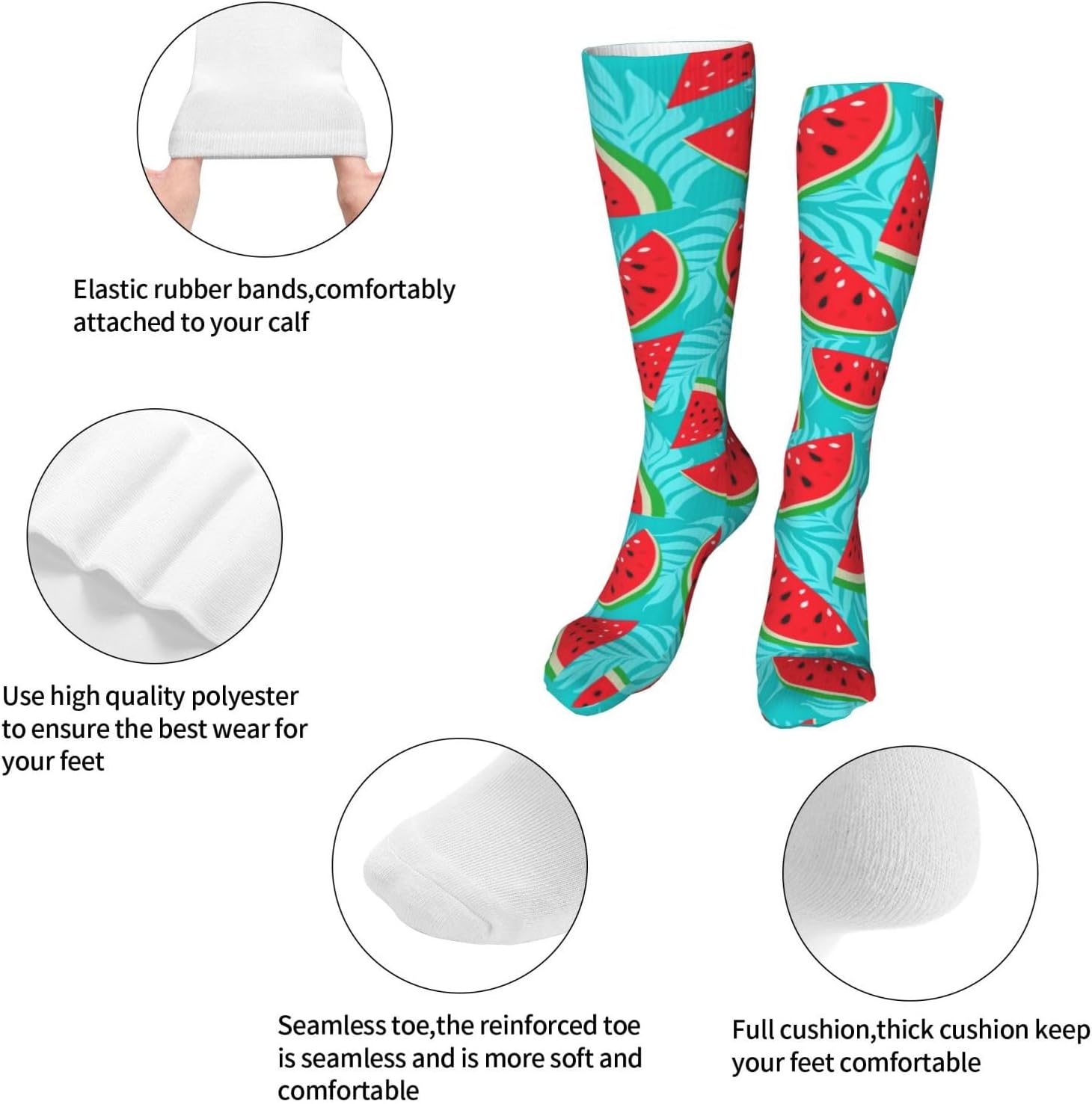 Kids Cozy Knee High Tube Compression Soccer Socks, Novelty Athletic Long Socks for Child Girls Boys Youth 19.8in - Image 7