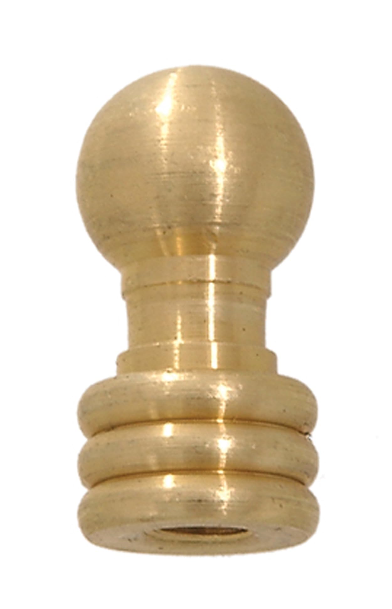 B&amp;P Lamp® 1/4-27F Br. Ball Finial, Burnished &amp; Lacq.