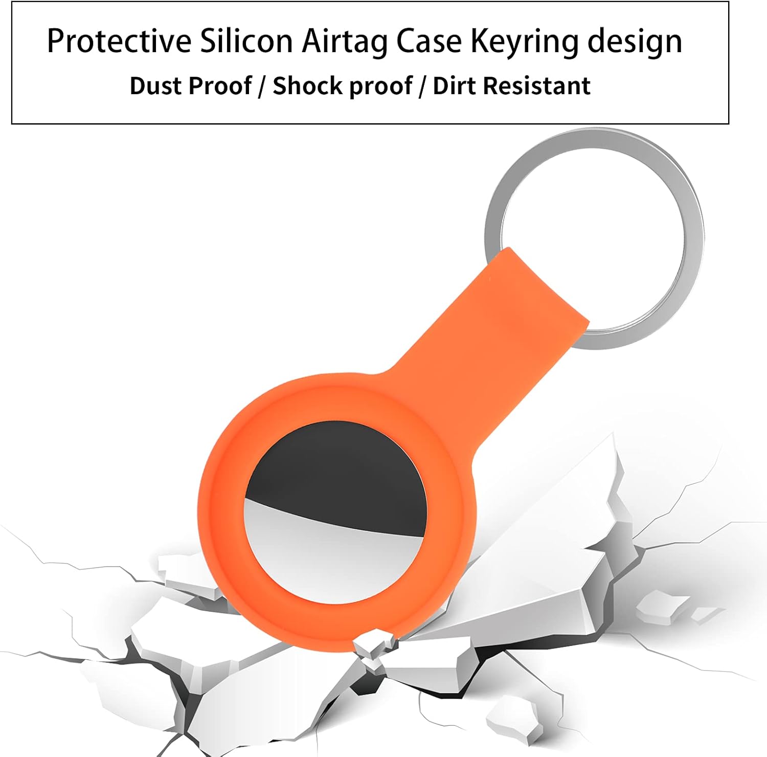 airtag keychain case airtags holder protective airtag loop silicone anti lost cover for apple airtags case portable finder with key ring 2 pack