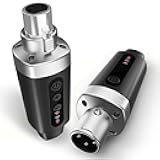 Wireless Microphone Transmitter Receiver 2.4Ghz, XLR Microphone Wireless System, Rechargeable Wireless Mic Adapter for Audio Mixer, Dynamic Mic, PA Speaker,electric guitar (M-04)