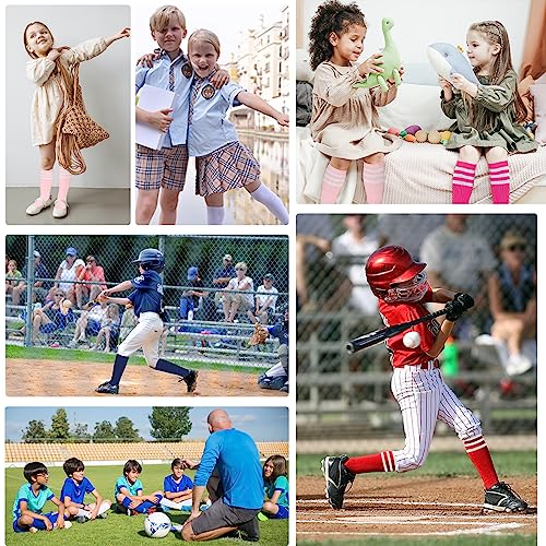 American Trends Kids Socks Knee High Uniform Sports Soccer Socks Stripes Tube Socks for Child Boys Girls4