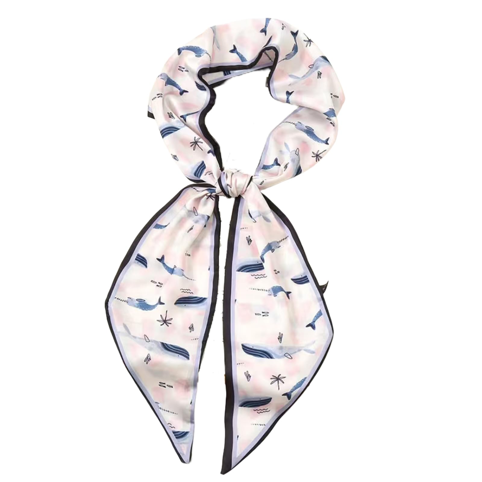 Head Hair Scarf for Women,Silky Long Headscarf Purse Bag Scarfs for Handbag Fashion Satin Neck Scarves Accessories