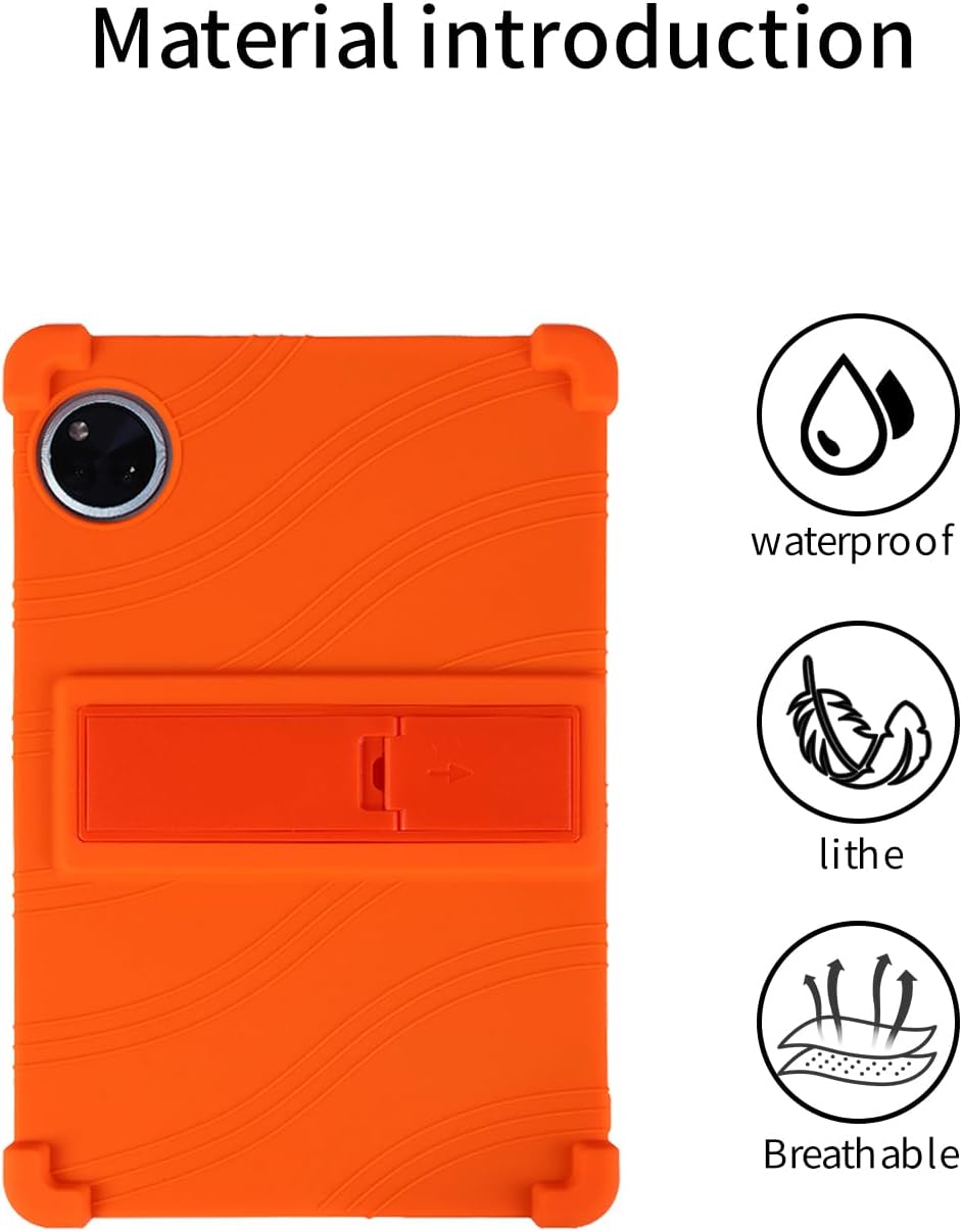 for DOOGEE U11 Pro Tablet 11 Inch Android Tablets Case,BOVUGAC Soft Silicone Adjustable Stand Shockproof Kids Friendly for DOOGEE U11Pro Tablets(Orange)