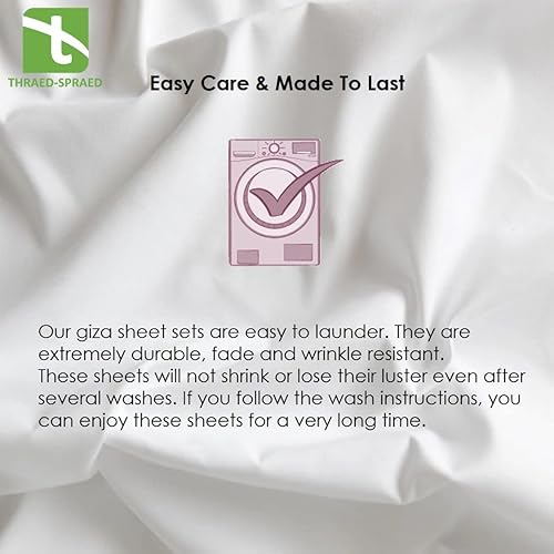 Miniatura 6 de Juego de sábanas Giza de 7 piezas, 1000 hilos, 100% algodón egipcio Giza, 2 ajustadas, 1 plana, 4 fundas de almohada, algodón suave de fibra larga,