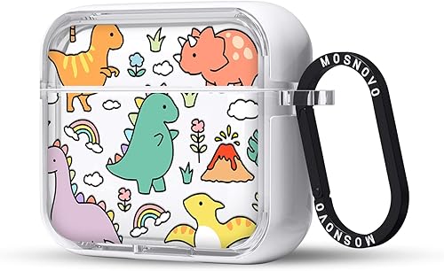 Miniatura 258 de MOSNOVO Funda protectora transparente para AirPods Pro 3, con anillo de metal duro de lujo de doble capa a prueba de golpes, diseñado para AirPods