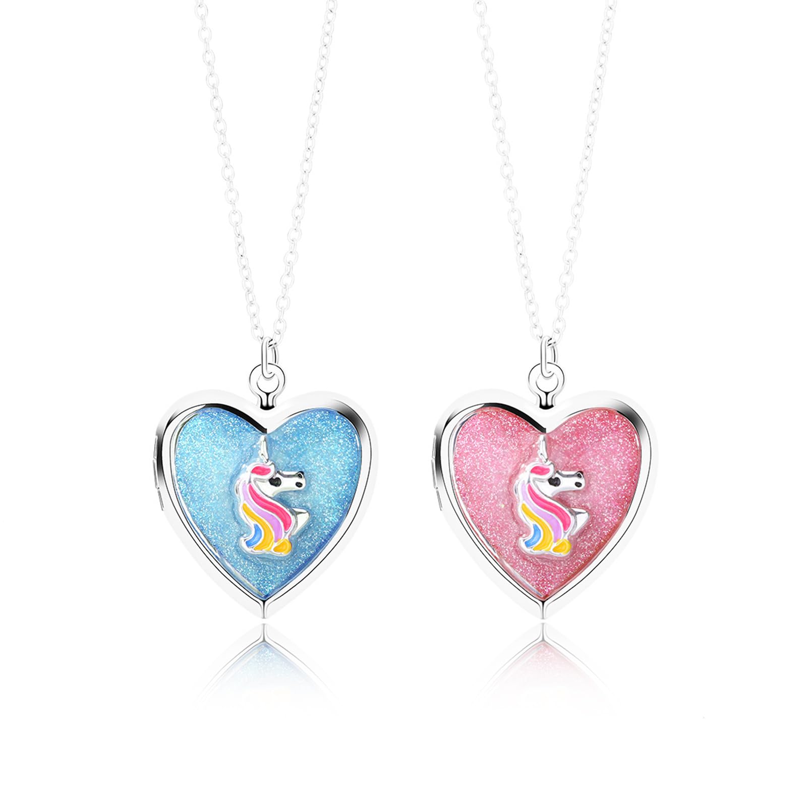 Collana Unicorno Per Bambina Con Ciondolo Cuore - Regalo Compleanno E Occasioni Speciali - Foto 9
