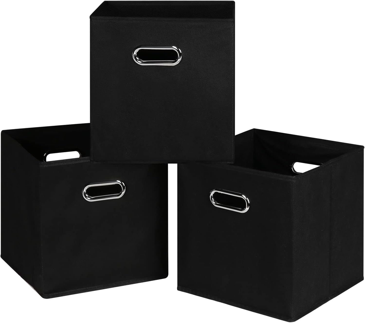 DABEACT Black Fabric Cubes Storage Containers ,Foldable