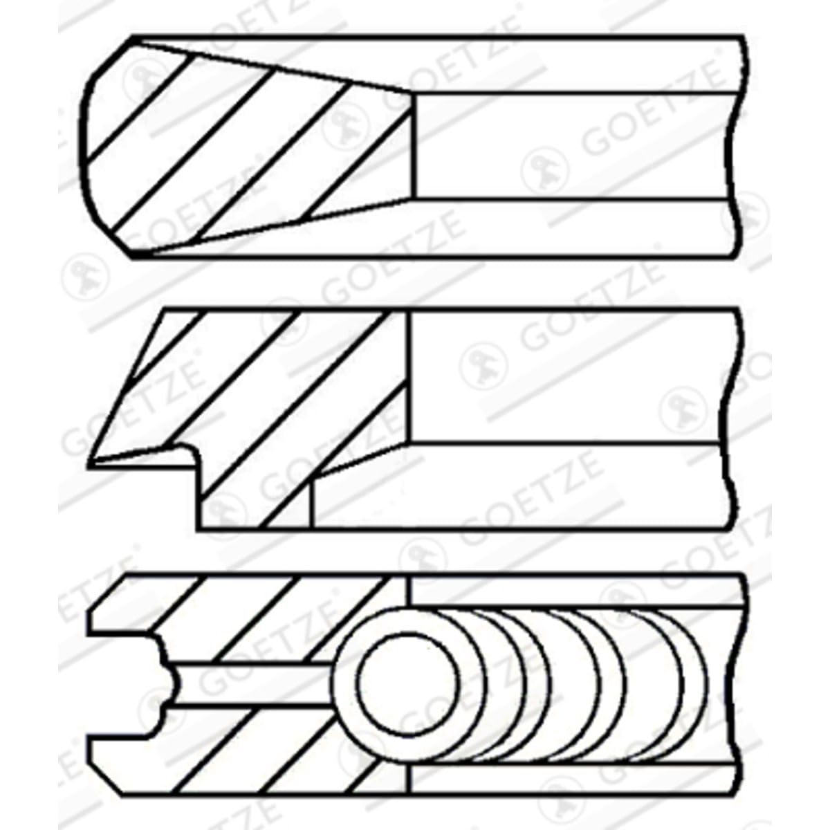 GOETZE ENGINE 08-428000-00 Jeu de segments de pistons