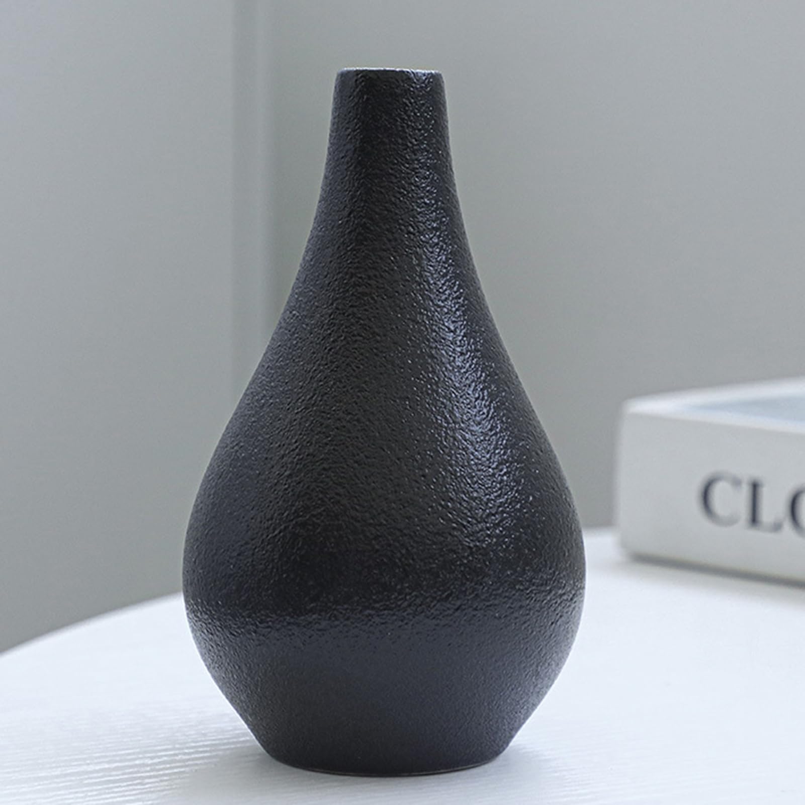 Blumenvasen aus Keramik, moderner Blumenhalter, Behälter, Zuhause, Büro, Tisch, Tafelaufsatz, dekorative Blumenvase, 5-teiliges Set, Schwarz / Weiß