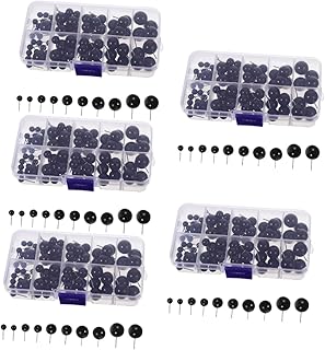 Abaodam 450 Peças Olhos De Boneca Pretos Olhos De Segurança Para Crochê Olhos Para Artesanato Olhos De Segurança De Crochê Olhos De Boneca De Plástico Pequenos Olhos Artesanais Olhos De
