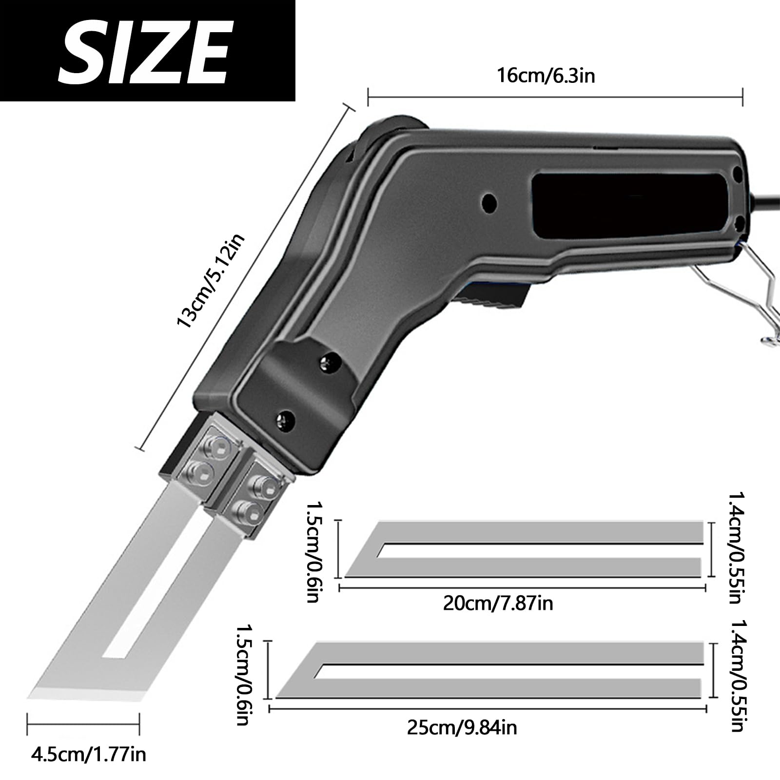 Styroporschneider, Styroporschneider Elektrische Heißmesser Schaumschneider mit 3 Klingen,Elektrisches Heißmesser-Styropor-Schneidwerkzeug-Set für Styropor, EPS, EPP, KT Board, EVA, PU