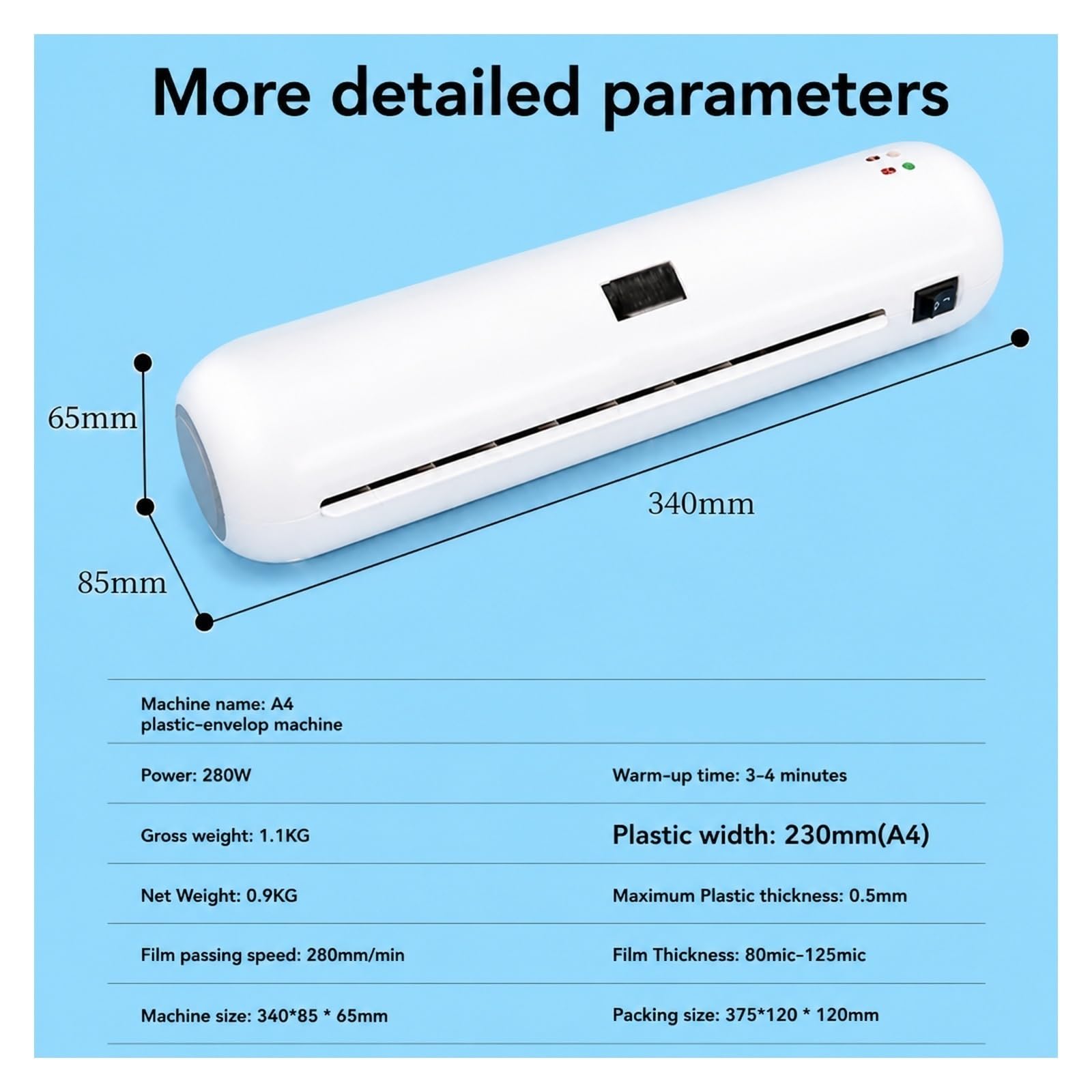 Laminator, Maszyna Do Zamykania Tworzyw Sztucznych A4 do domu i biura | 3–8 Cali, Użytku Biurowego I Domowego, Przedszkola, Laminowania Zdjęć, Dokumentów