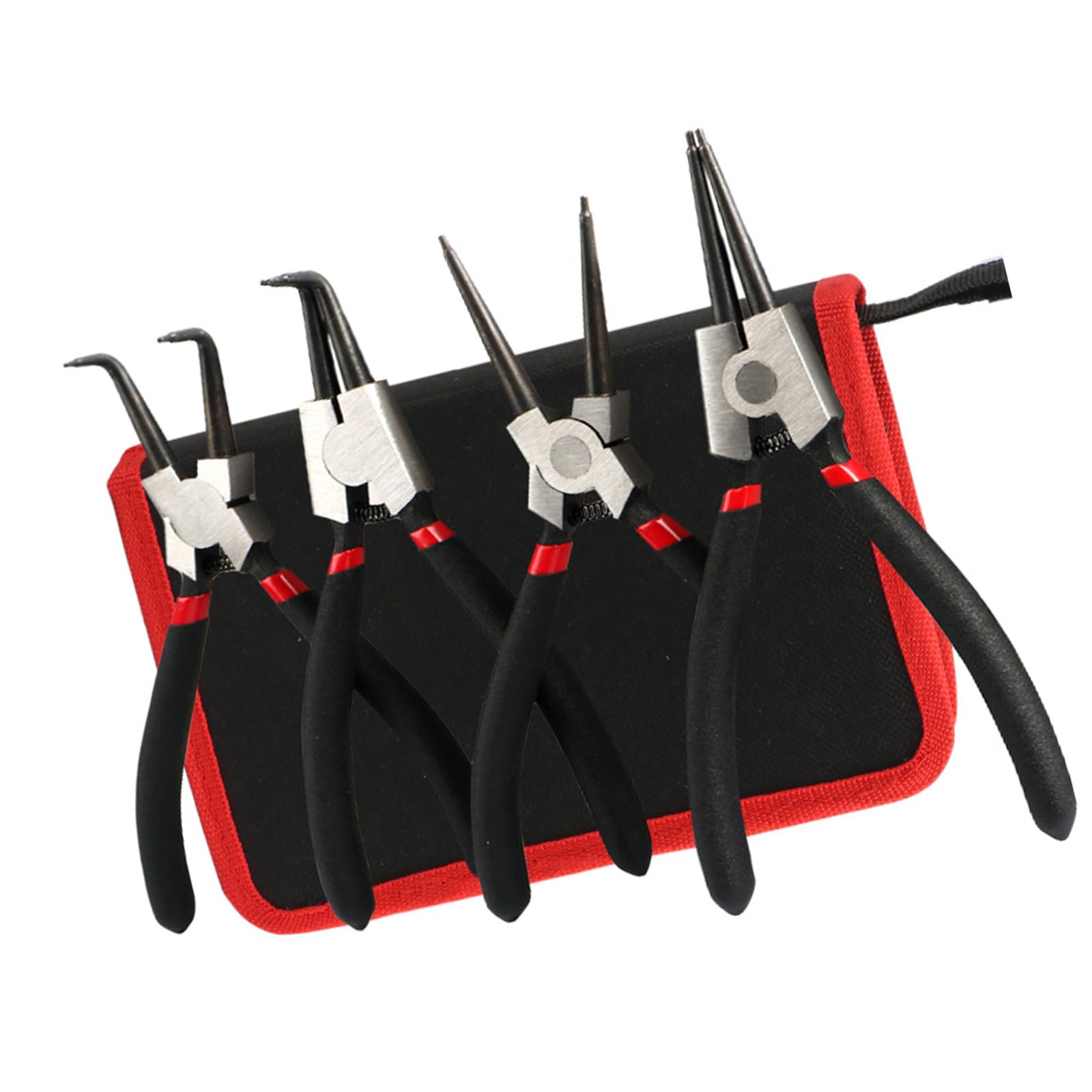 Lot de 4 pinces à circlips traitées thermiquement 45# à quatre styles de tête