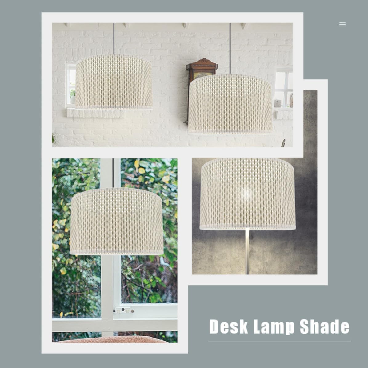 ERINGOGO Paralume Lampada da Tavolo in Carta Beige E27 Stile Moderno Elegante Lavorazione Fine Facile da Usare per Soggiorno