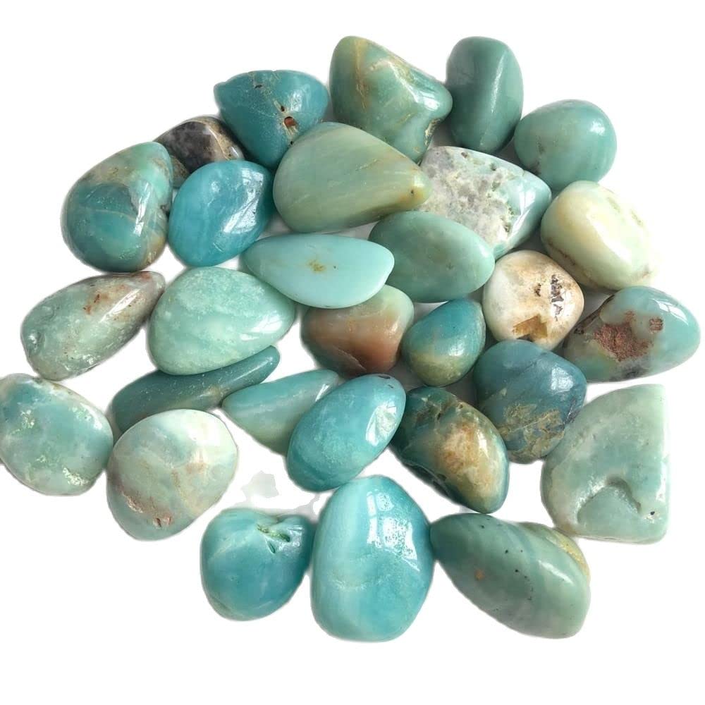 Plein de Textures Pierre de Cristal d'amazonite Naturelle, Gravier for Aquarium, décoration de Maison for Pierres Cadeaux (Color : 100g, Size : 30-40mm)