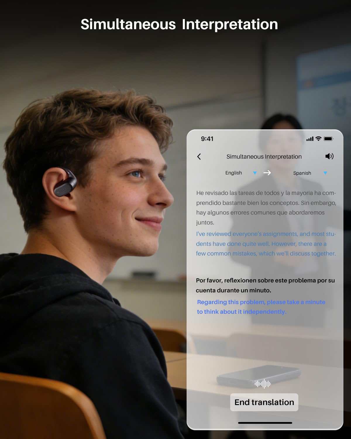 TOZO Openwear Auriculares Inalámbricos Bluetooth, Gancho rotatorio Confort | Controlador 14.2mm graves potentes, 38H batería, pantalla LED, carga rápida, 5 EQ, 60ms baja latencia, ENC llamadas claras