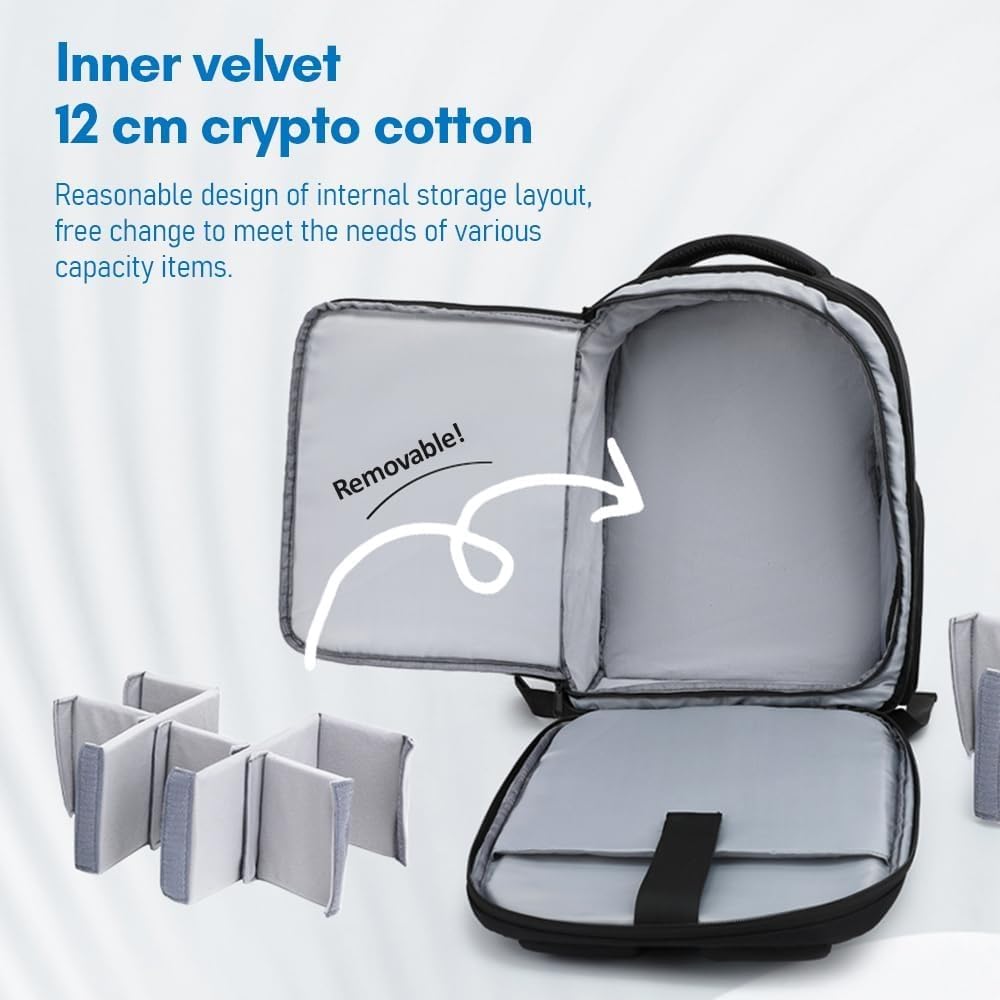 Borsa Reflex Zaino for fotocamera utilizzabile for laptop, partizione flessibile compatibile con
