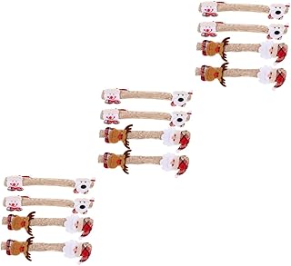 NOLITOY 12 Peças Luvas De Maçaneta De Geladeira Protetor De Maçaneta De Porta Enfeite De Natal Decoração De Natal Protetor De Maçaneta De Forno De Micro-Ondas Maçaneta De Porta De Forno