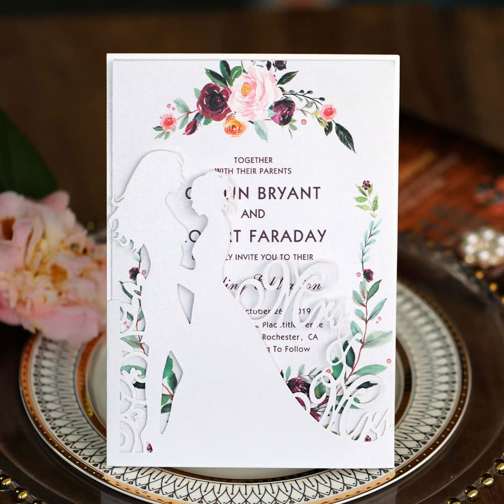 Mariage lesbien et fiançailles : carte d'invitation romantique pour amoureux