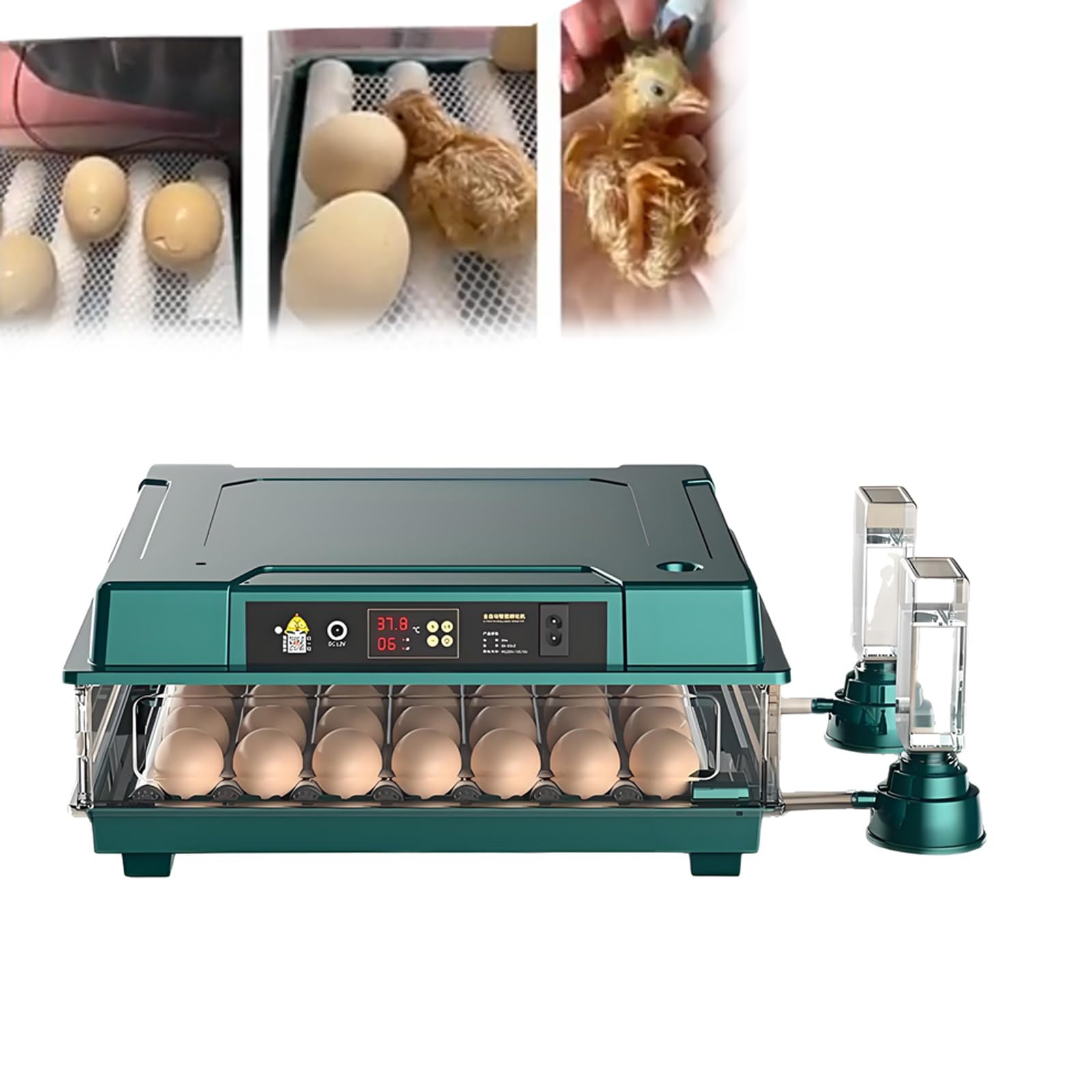 SPECIALBIEGEBUY 3 Automatic Modes Incubator for Hatching 36 Eggs, Auto Egg Turner & Humidity Monitor Built-In, Compatible With Chicken, Duck, Goose And Pigeon Fertile Eggs