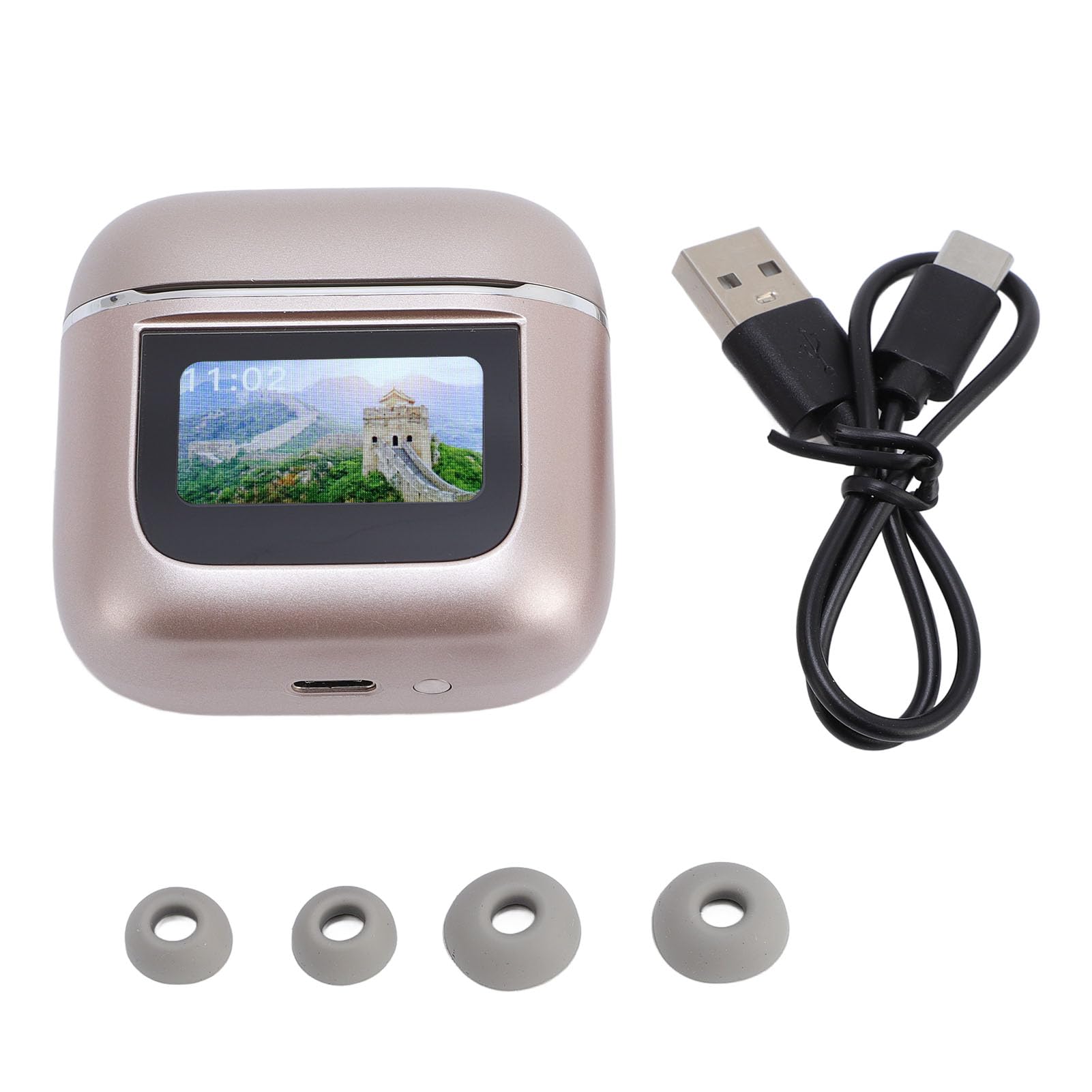 Generic Auricolari per Traduttore di Lingua Bluetooth 5.4 Riduzione del Rumore per Amanti della Musica e Viaggiatori Elettronica in Plastica 2 Paia (Oro（Luce bianca calda 3000K))