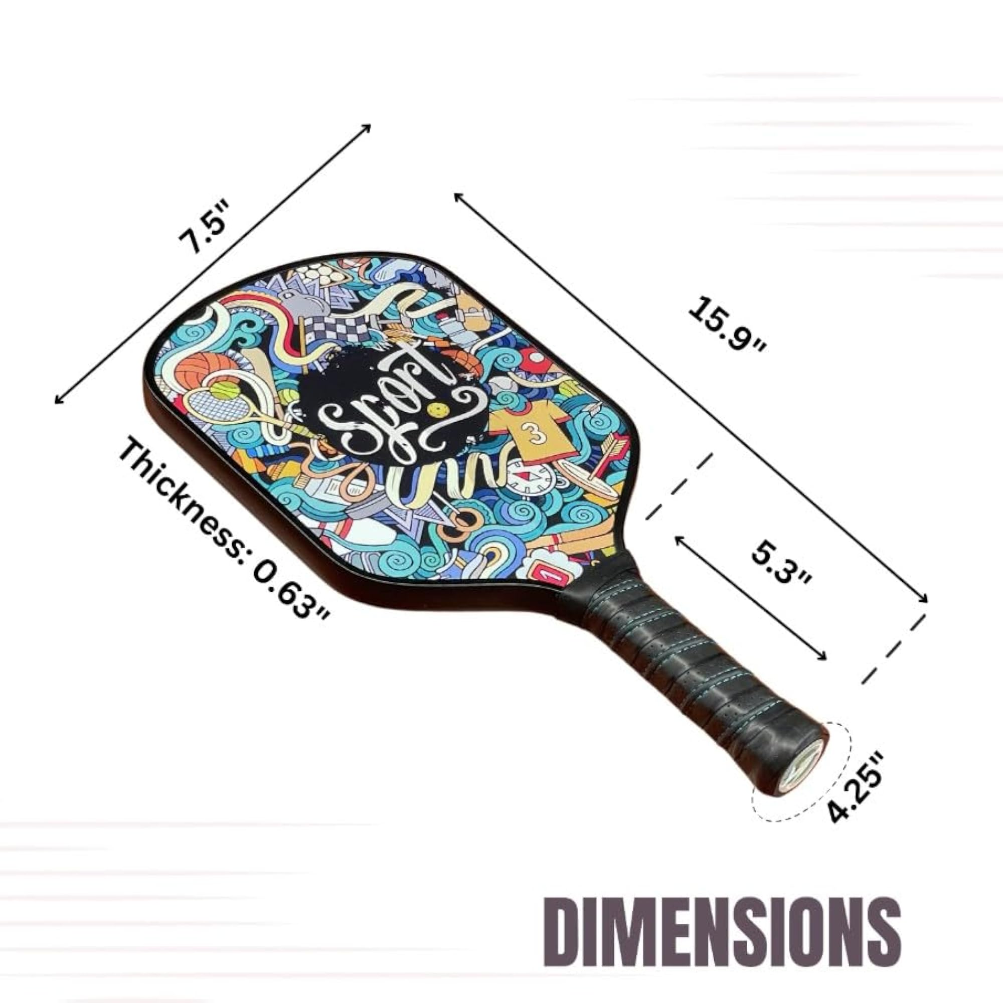 Pickleball Paddle Set of 2 with Carry Bag and Balls