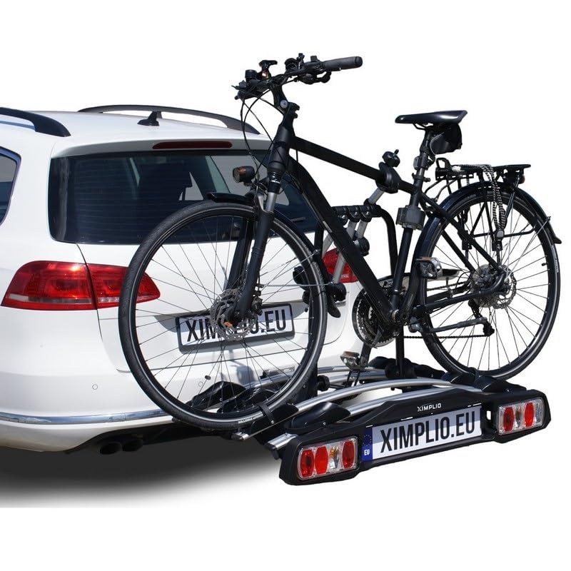 Fahrradträger für 4 Räder für Anhängerkupplung AHK - abklappbar Kupplungsträger mit Schnellkupplung (für 4 Räder)