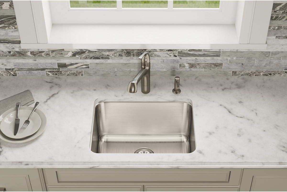 Elkay ELUH2115 Lustertone Classic Single Bowl Undermount Stainless Steel Sink