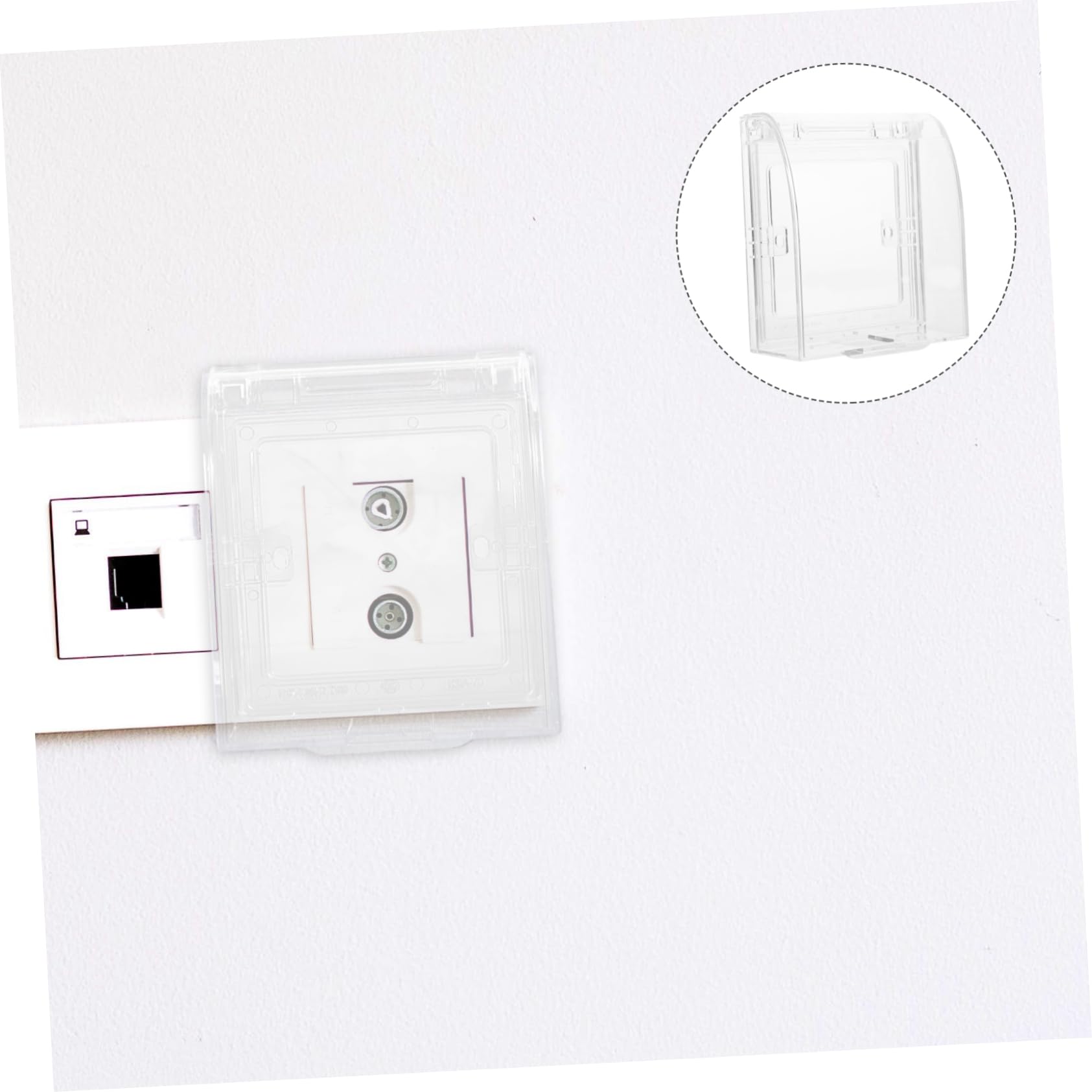 SHINEOFI 10 piezas Protector Enchufes Infantil Cubiertas Interruptor Transparente Plástico Resistente Seguridad para Pared Eléctrico Niña