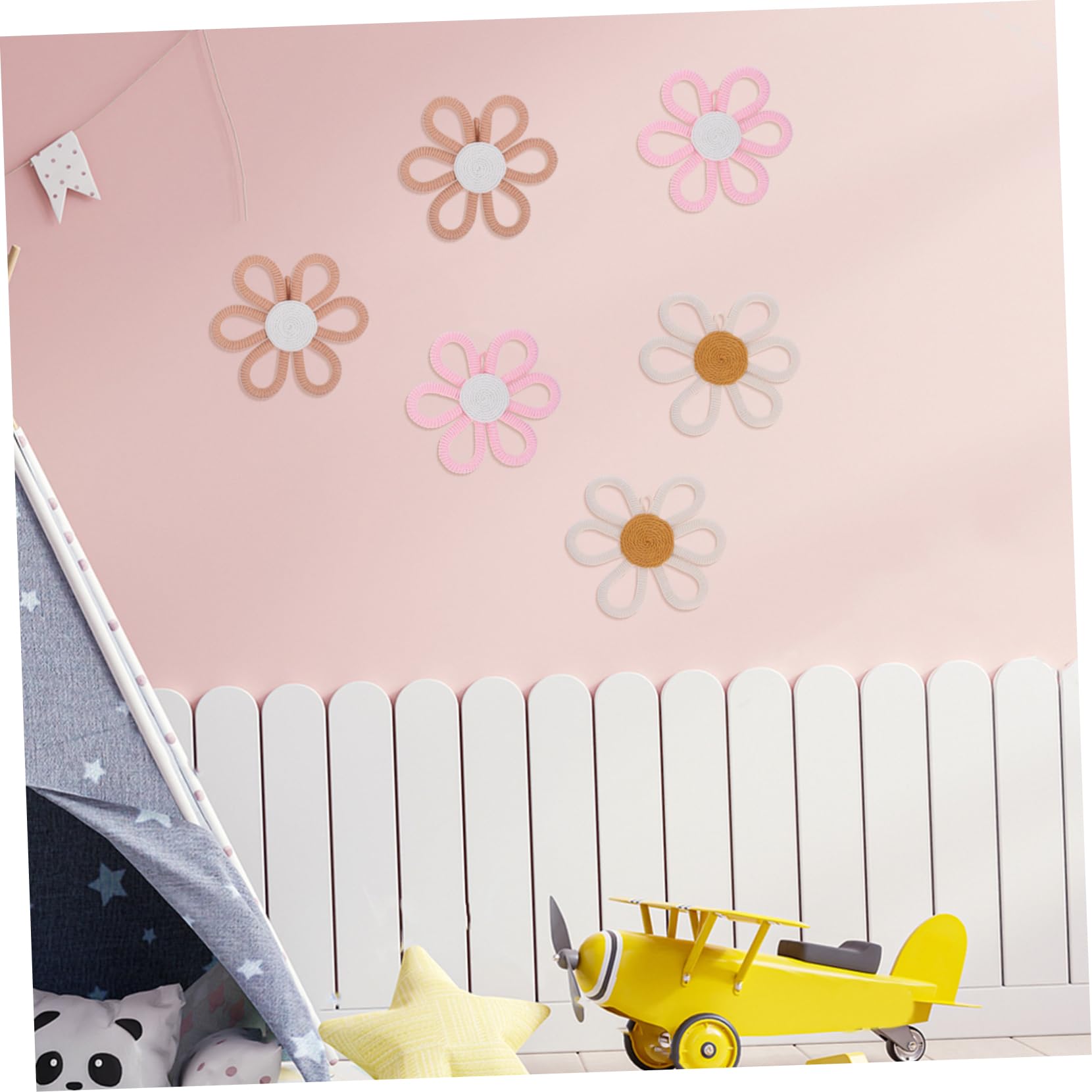 BESTOYARD 6pièces Décor Floral Suspendu Pour Chambre Décoration Murale Artisanale Accessoires De Fête Pour Ambiance Joyeuse Et Créative