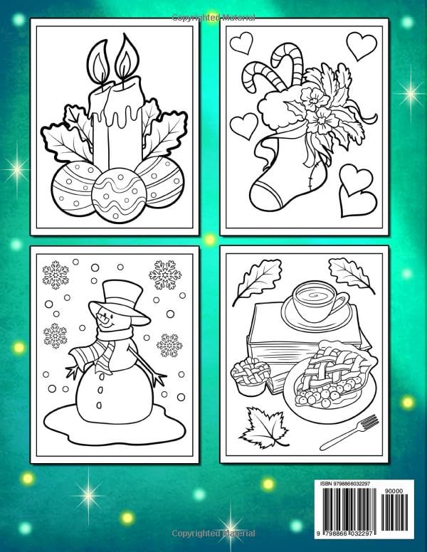 Bold And Easy Large Print Christmas Coloring Book: A Winter Coloring Book for Adults and Seniors, Including 50 Simple and Big Illustrations for Stress Relief and Relaxation - Image 2