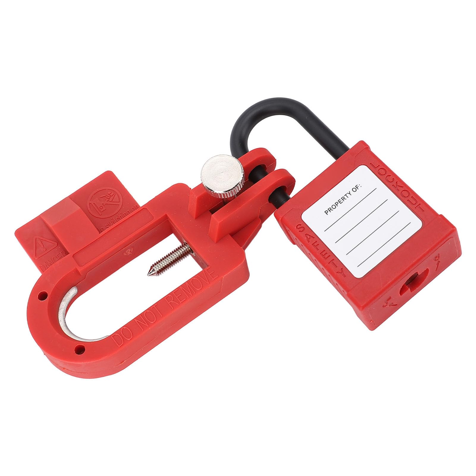 Jiawu Miniature Circuit Breaker Lock Secure Industrial Equipment Lockout Device for Valve and Electrical Safety, ABS Material