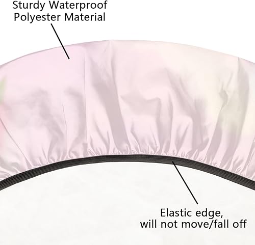 Vista 39 de cfpolar Mantel redondo ajustable de verano, hojas de palma tropical, borde elástico, mantel redondo lavable para uso en interiores y exteriores, se