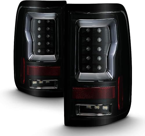 AKKON - Compatible con barra de luz LED negra ahumada para Ford F150 Pickup Styleside V2 04-08, par izquierdo+lado derecho Carcasa negra,Carcasa de