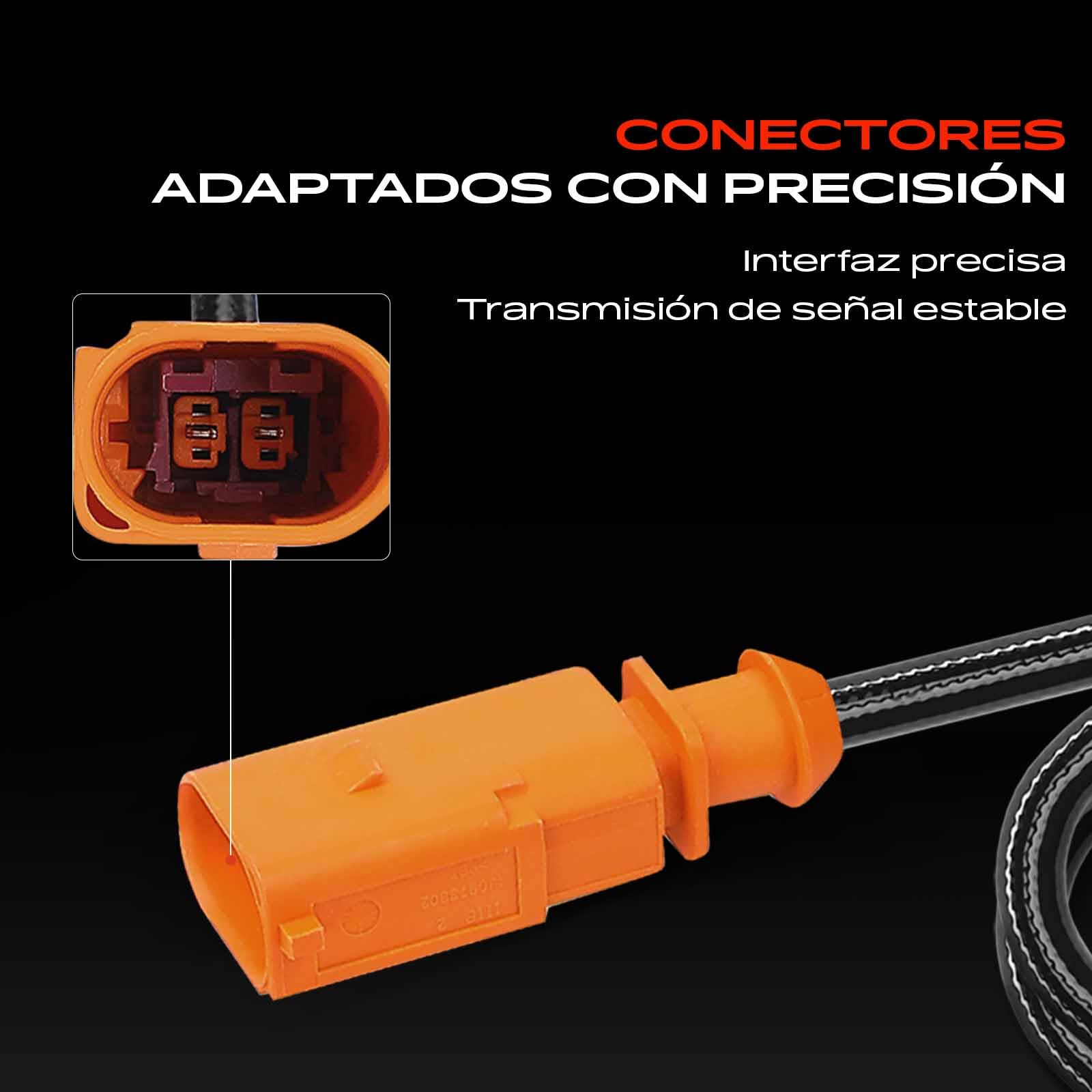 Frankberg Sensor de temperatura de gases de escape después del filtro de partículas de hollín 2 Polos Compatible con Q7 4LB 3.0L 2006-2015 T.o.u.a.r.e.g 7L6 7L7 7LA 3.0L 2004-2010 Replace# 059906088CC