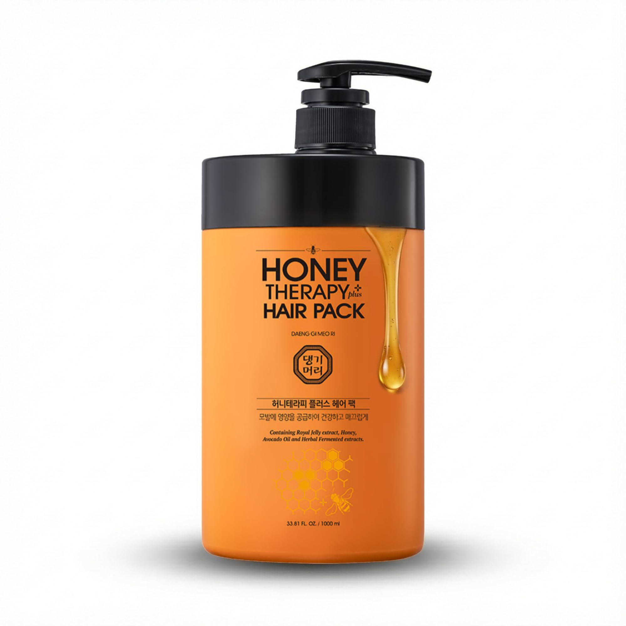 Daeng Gi Meo Ri- Honey Intensive Hair Mask, Containing Royal Jelly and Herbal Fermented Extracts, Providing Nutrition and Moisture to Dry and Damaged Hair, 1000ml, Packaging may vary