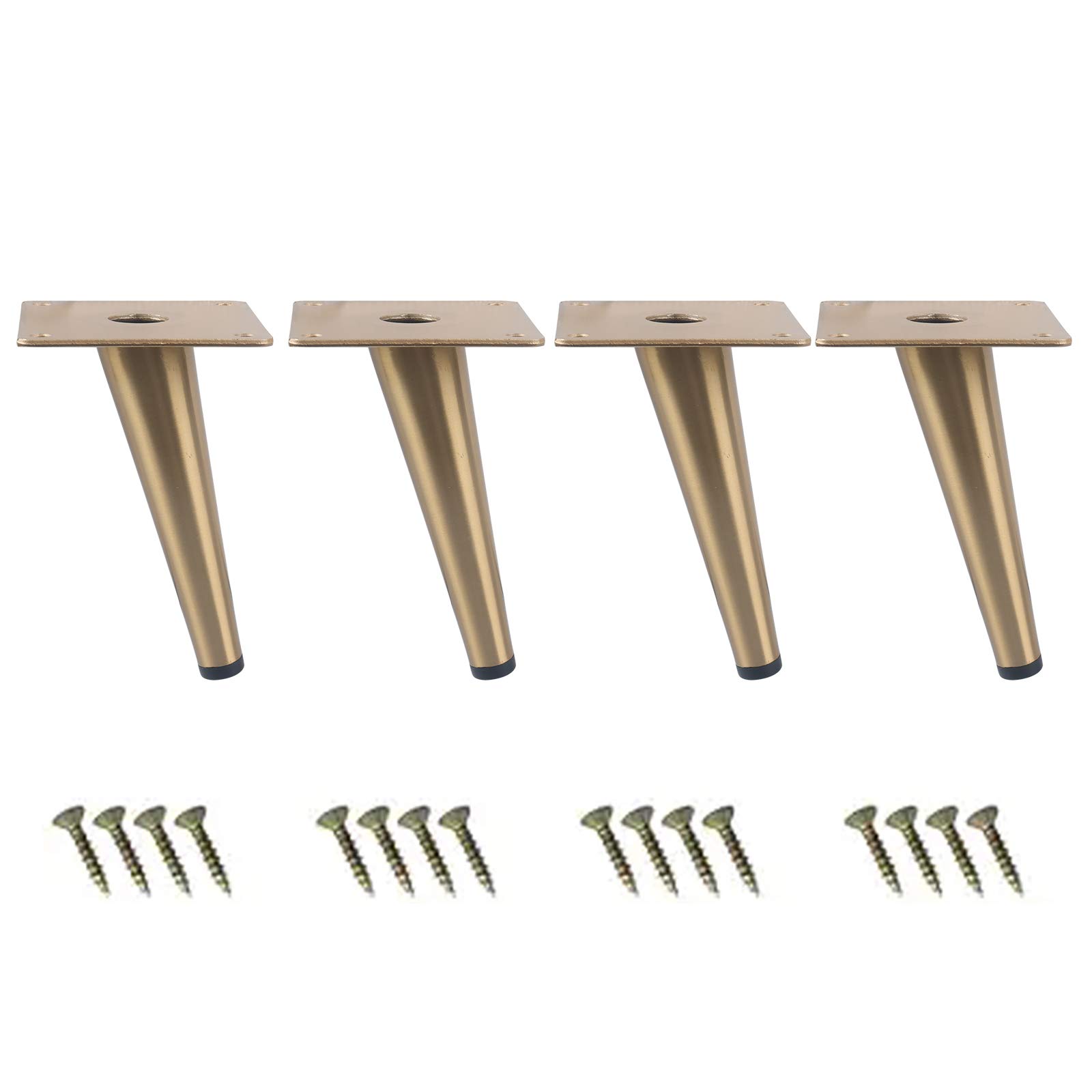 Buy WOOZOOY 4" Furniture Legs Coffee Table Legs,Brushed Gold Metal Home DIY Projects Sofa Leg TV