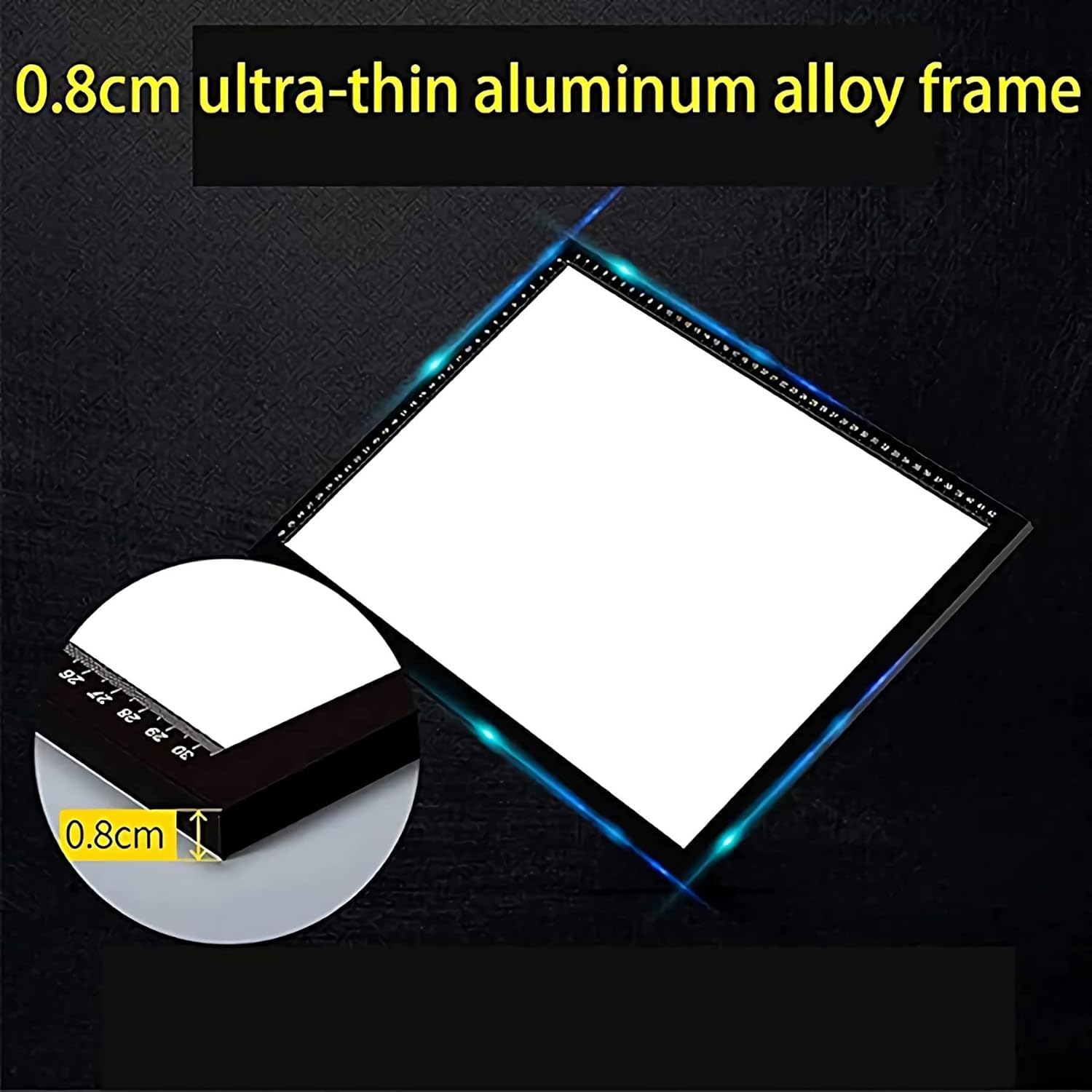 Caja De Luz Led para Pintura De Diamantes, Almohadilla De Luz Led Artcraft Tracing Pad Light Box Tablero De Luz De Brillo Regulable Ultrafino para Artistas Dibujo Dibujo Anima, Light Table A1