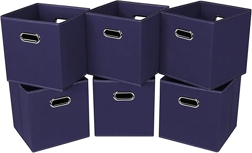 STOREONE Contenedores organizadores de 13 pulgadas, cubos de almacenamiento de tela negra, canastas plegables con doble asa, organizadores de tela y