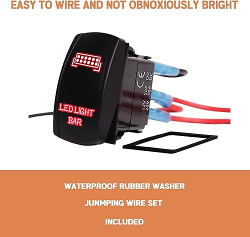 Miniatura 10 de Xislet Interruptores basculantes de barra de luz LED compatibles con ATV Polaris Ranger RZR 800-1000 XP Turbo Can Am Commander 800 Maverick X3 luces
