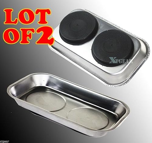 Miniatura 2 de Herramientas profesionales y accesorios para un lote de 2 9-38 "x 5-38" herramienta magnética permanente de acero inoxidablebandeja de piezas