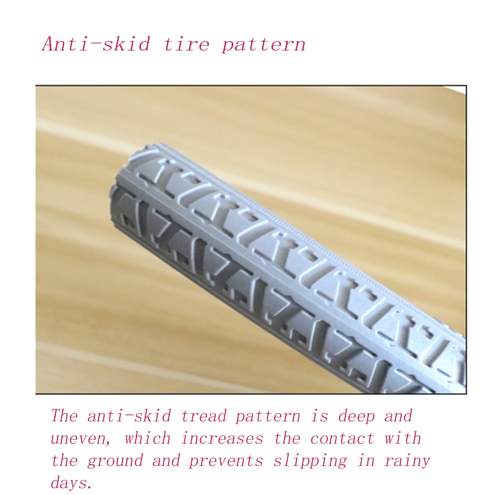 Neumático de silla de ruedas de 24 x 1 3/8 pulgadas, rueda trasera de 24 pulgadas / 20 pulgadas / 22 pulgadas, neumático sólido de poliuretano PU sin inflado, silencioso y resistente al desgaste(Gray,