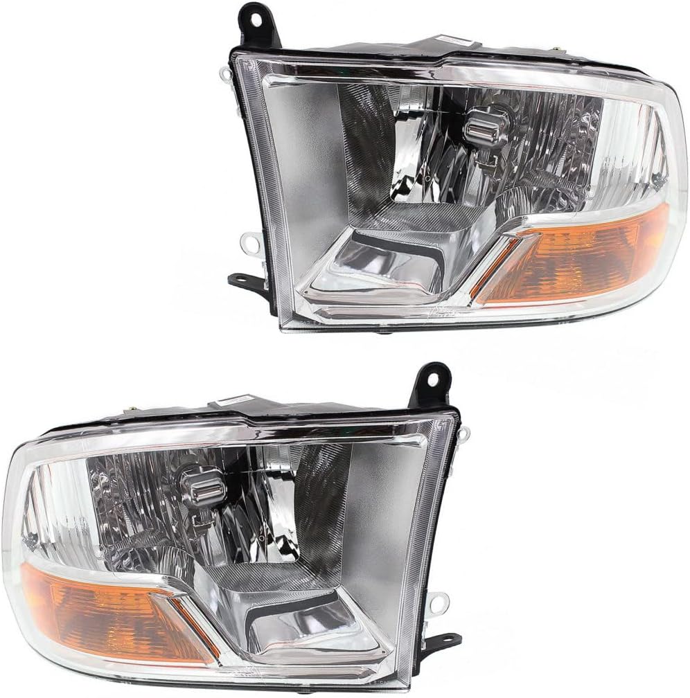 KarParts360 For Dodge Ram 4500/5500 2010 2011 2012 Headlight Assembly Driver and Passenger Side | Pair | Replacement For CH2502217, CH2503217 | 55277409AC, 55277410AC