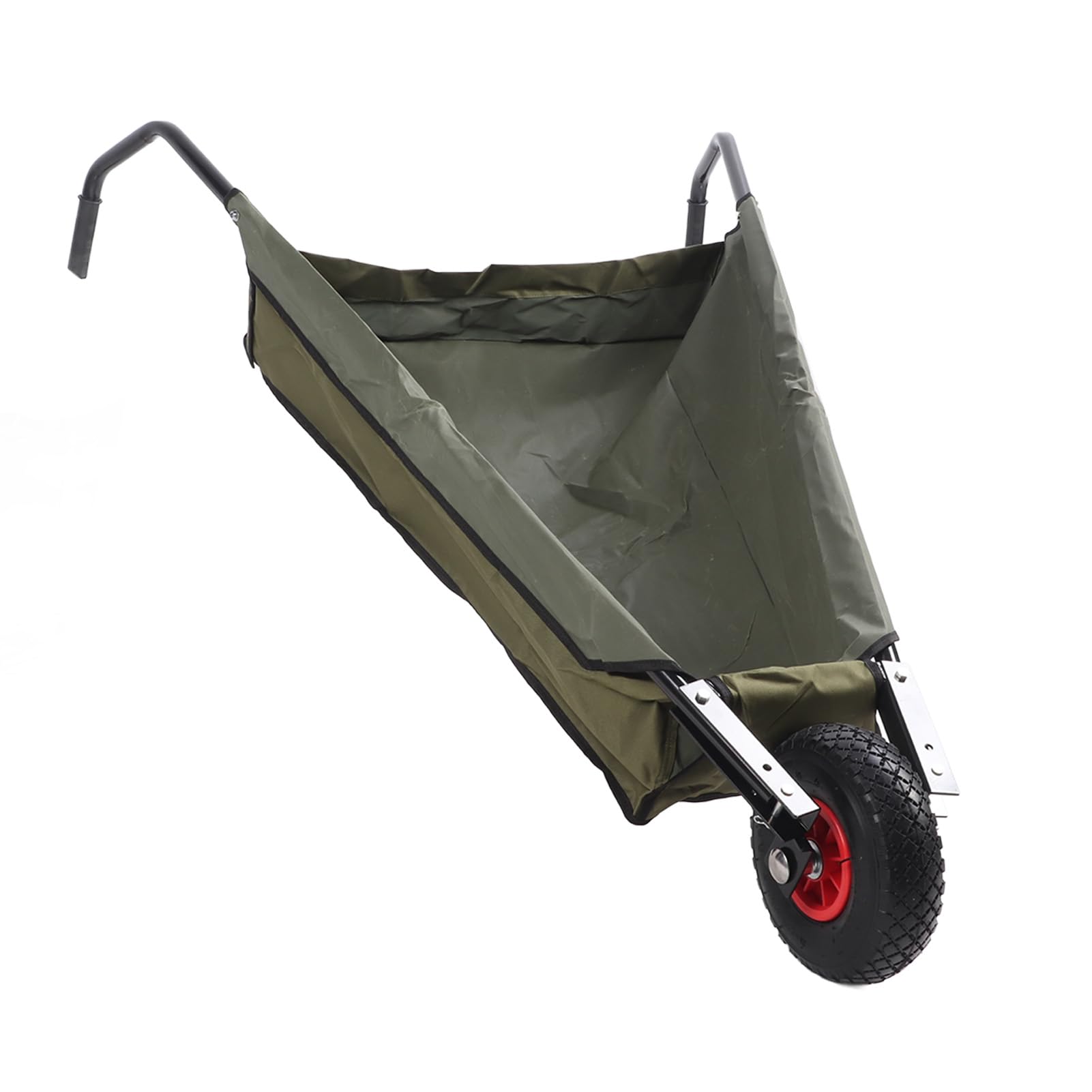 TOPINCN Carretilla de Jardín Plegable Carro de Jardín Plegable con Tubo de Acero Resistente para Suelo de Malezas, Fácil de Almacenar y Mover, Ideal para Jardineros, Metal/6 Pies * 3 Pies