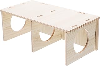 balacoo Funny Chamber Hideout Cabin and Hamsters Maze Ferret Toy Pet Hut Small Multi Clear Dwarf Compartment Window Chinchilla Hide for Squirrel Gerbil Hiding Wooden Nest Hamster