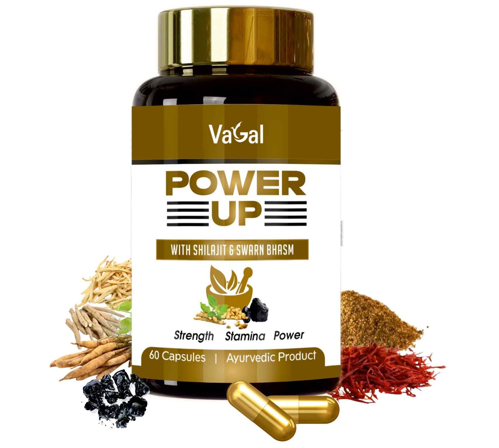 Vagel Original Power-Up Capsules for Men | With Ayurvedic herbs like Shilajit, Swarn Bhasm, Ashwagandha, Safed Musli, Gokshura | Promote Strength, Stamina & Performance | 60 Capsules (10 count) (B0DFTQ78QP) Amazon Price History, Amazon Price Tracker