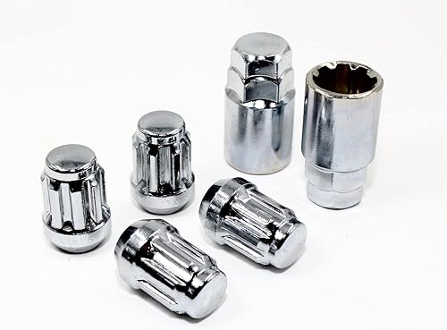 Juego de 4 cerraduras de rueda para sintonizador de 12 x 1.5 Veritek cromadas con 2 llaves para Toyota Scion Hyundai Kia Mazda tipo cónico ruedas